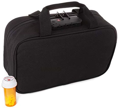 Personal Safe MEDICINE RX SAFE  Accessorio da Viaggio-Lucchetto Approvato TSA, Nero, No Logo