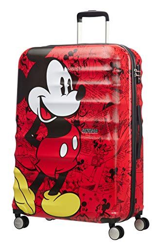 American Tourister Wavebreaker Disney Spinner L, Bagaglio per bambini, 77 cm, 96 L, Multicolore (Mickey Comics Red)