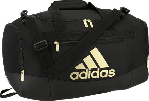 Adidas Borsone unisex Defender 4 piccolo, nero/oro metallizzato, taglia unica, borsone Defender 4 piccolo