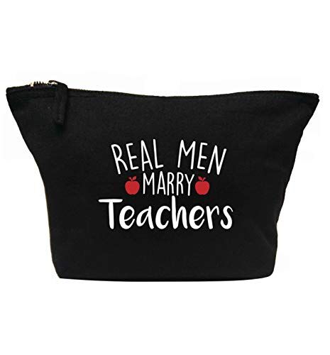 Creative Flox Trousse creativa per trucchi con scritta"Real Men Marry Teachers