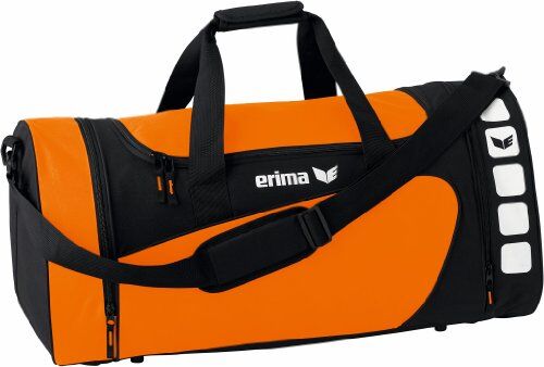 Erima CLUB 5, Borsone Sportivo Unisex Adulto, Arancione/Nero, L