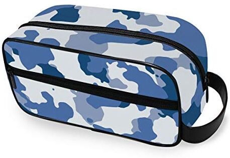 FAJRO Trousse da viaggio per cosmetici, multifunzionale, con stampa, colore: blu militare