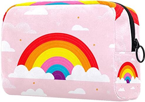 SORANO Borsa cosmetica Borsa da viaggio Rainbow Pink