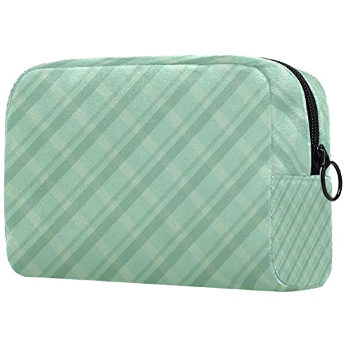 SORANO Borsa cosmetica Borsa da viaggio Borsa da viaggio Verde Giallo Plaid