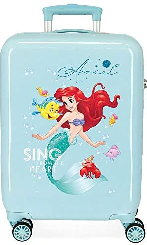 Disney Principesse Valigia da cabina blu 38 x 55 x 20 cm Rigida ABS Chiusura a combinazione laterale 34 L 2 kg 4 ruote doppie