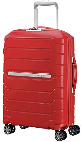 Samsonite Flux Spinner Bagaglio a Mano, S (55 cm-44 Litri), Rosso (Red)