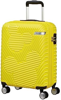 American Tourister Mickey Clouds, Spinner S, bagaglio a mano espandibile, 55 cm, 38/45 L, giallo (Mickey Electric Lemon), Giallo (Mickey Electric Lemon), S (55 cm 38/45 L), Bagagli per bambini