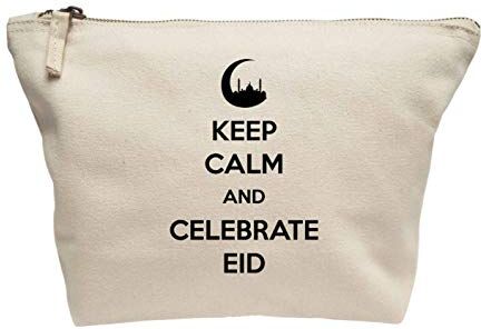 Creative Flox Beauty case con scritta"Keep Calm Eid