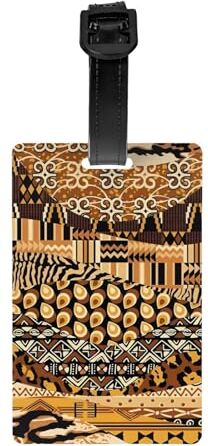 AvImYa Etichetta per bagagli per valigie etichette identificative per donne uomini viaggi rapidamente spot valigia stile africano patchwork