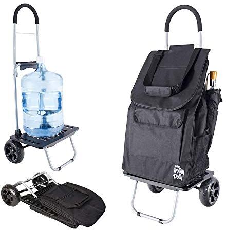 dbest products più Grande Carrello Dolly, Nero Shopping Grocery Carrello Pieghevole