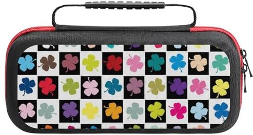 Generic0404 Borsa da trasporto rigida protettiva da viaggio con trifogli colorati, alla moda, con 20 cartucce di gioco