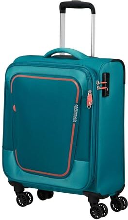 American Tourister EXP TSA PULSONIC, Spinner Unisex Adulto, Turchese (Stone Teal), Spinner S (55 cm 43.5 L)