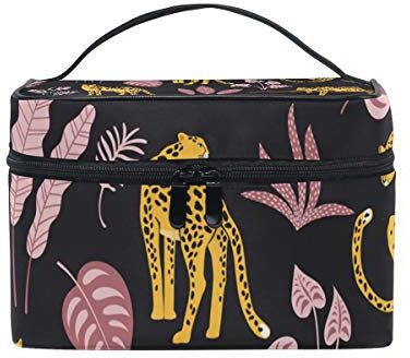 hengpai Beauty case da viaggio con motivo leopardato Multicolore 1 Taglia unica