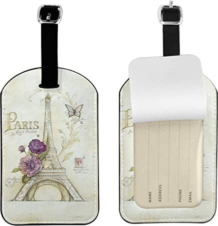 Zentoca Etichetta per bagagli Torre Eiffel, etichette per bagagli, 1 pezzo, accessori da viaggio, etichetta per la privacy per bagagli, 10,9 x 7,9 cm