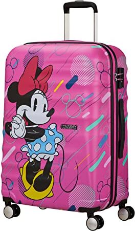 American Tourister Wavebreaker Disney Spinner M, Bagaglio per bambini, 67 cm, 64 L, Multicolore (Minnie Future Pop)