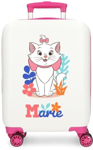 Disney Joumma  Marie In White Valigia da cabina bianca 33 x 50 x 20 cm Rigida ABS Chiusura a combinazione laterale 28,4 L 2 kg 4 ruote doppie bagaglio a mano, bianco, Valigia cabina