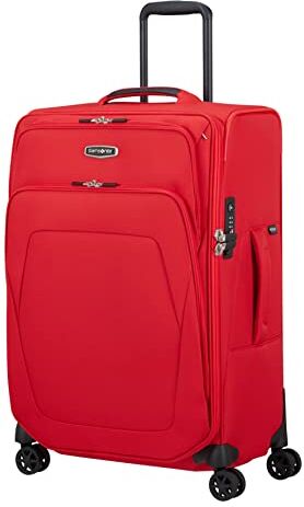 Samsonite Spark Sng Eco Spinner M, Valigia Espandibile, 67 cm, 82/92 L, Rosso (Fiery Red)