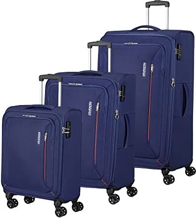 American Tourister Hyperspeed, Set Bagagli Unisex Adulto, Blu (Combat Navy), Taglia Unica