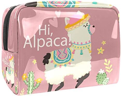 FunHOMEs Lhama Alpaca Piccola borsa da viaggio per cosmetici da viaggio per donne e ragazze, impermeabile