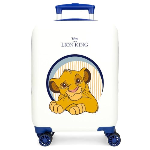 Disney Joumma  Hakuna Matata Valigia da cabina bianca 33 x 50 x 20 cm Rigida ABS Chiusura a combinazione laterale 28,4 L 2 kg 4 ruote doppie bagaglio a mano, bianco, Valigia cabina