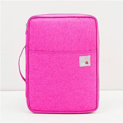 KANWANN Cartelle di file Cartella di file A4 impermeabile Oxford Borsa for documenti Borsa for valigetta di lavoro for notebook Penne Pad Computer Cartelle regalo for studenti (Size : Rose)