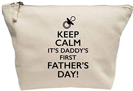 Creative Flox Trousse per trucchi con scritta"Keep Calm Daddy's First Father's Day