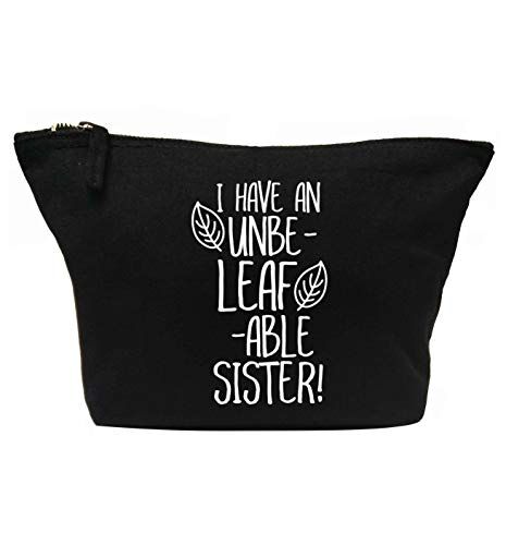 Creative Flox Trousse per trucchi con scritta"Have an Unbe-Leaf-Able Sister
