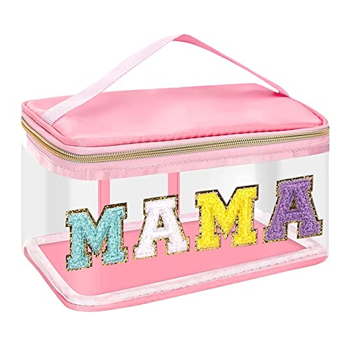 Qoier Borsa da toilette trasparente, imformeabile, in PVC, grande capacità, portatile, bagaglio a mano, borsa da viaggio for uomini, donne, bambini, famiglia