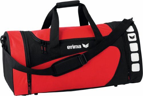 Erima CLUB 5, Borsone Sportivo Unisex Adulto, Rosso/Nero, L