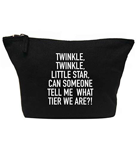 Creative Flox Borsa per trucco creativa Twinkle Twinkle Little Star Does Anyone Knnow What Tier We Are Black