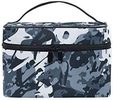 BALII Trousse da viaggio per cosmetici mimetici, colore: Blu militare