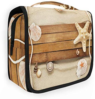 CaTaKu Ocean Beauty case in legno a forma di stella marina, multifunzione, portatile, impermeabile, da appendere, per uomini e donne