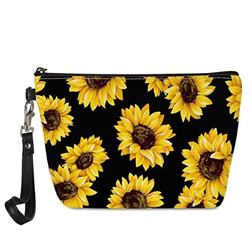 spArt Necessaire da donna con motivo a girasoli, porta cosmetici e altri oggetti, ideale come regalo di compleanno