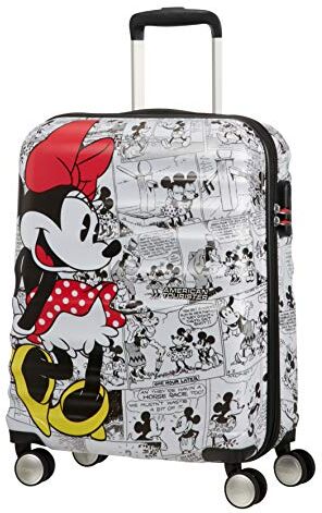 American Tourister Wavebreaker Disney Spinner S, Bagaglio per bambini, 55 cm, 36 L, Multicolore (Minnie Comics White)