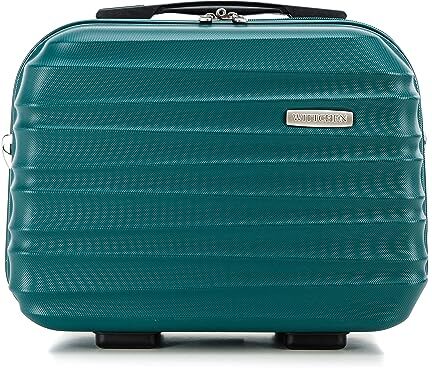 WITTCHEN Necessaire da viaggio Valigia da viaggio Bagaglio a mano Valigia cabina Valigia in ABS Serratura a combinazione Linea GROOVE Beauty case Verde