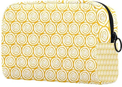 SORANO Borsa cosmetica Borsa da viaggio Borsa da viaggio Giallo Sun Round Circle Pattern