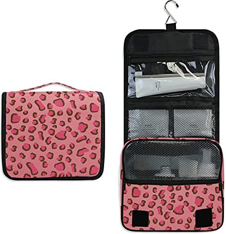 BEUSS Rosa Art Appeso Pieghevole da Toilette Borsa da viaggio Trousse da Toilette Beauty Case per da Donna Ragazza