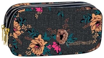 Coolpack , Astuccio PRIMUS GREY DENIM FLOWERS, Multicolor