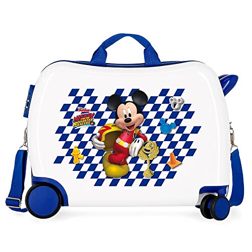 Disney Mickey Good Mood Valigia per Bambini, 50x38x20 cm Rigido ABS Chiusura a Combinazione, 34 L, 2.1 kg, 4 Ruote Bagaglio a Mano, Multicolore