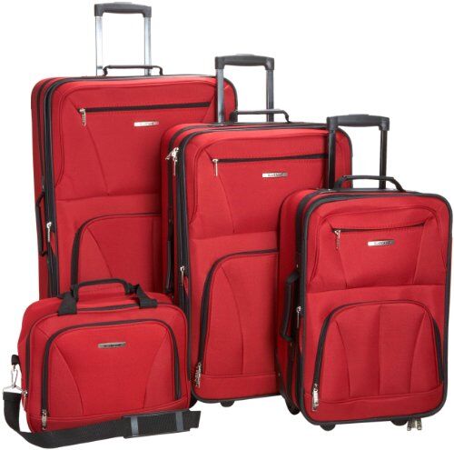 Rockland Bagagli Journey Softside Set verticale, Rosso, Taglia unica, Journey Softside Set di valigie verticali