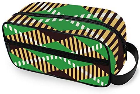 FAJRO , trousse da viaggio in tartan verde Royal Stewart con stampa, multifunzionale, portatile, per cosmetici e cosmetici