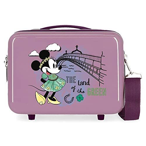 Disney Minnie Let´s Travel Neceser Adaptable Morado 29x21x15 Cms Rígida Abs 9,14l, Accessori Da Viaggio Custodia Per Trucchi Unisex Bambini, Rosa (Pink), cms
