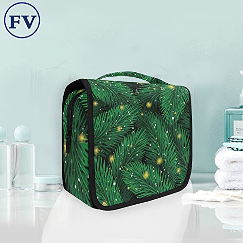 BEUSS Pianta Verde Appeso Pieghevole da Toilette Borsa da viaggio Trousse da Toilette Beauty Case per da Donna Ragazza