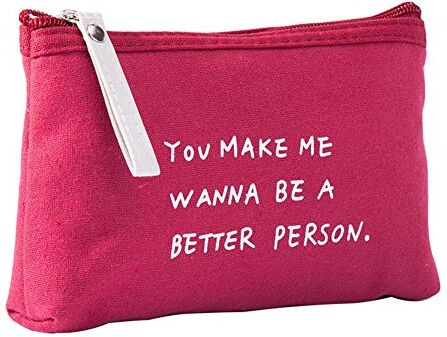 jingyuu tela borsa trucco impermeabile doccia lavare la borsa portamonete borsetta astuccio per riporre Rosy 17*11cm