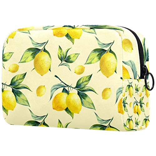 SORANO Borsa cosmetica Borsa da viaggio Borsa da viaggio Frutta Giallo Limone Modello Retro