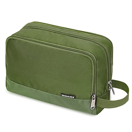WANDF Beauty Bag Men's Backpack Women's Cosmetic Bag Toiletry Bag for Men & Women in Premium Quality (A-Pure Army Green)