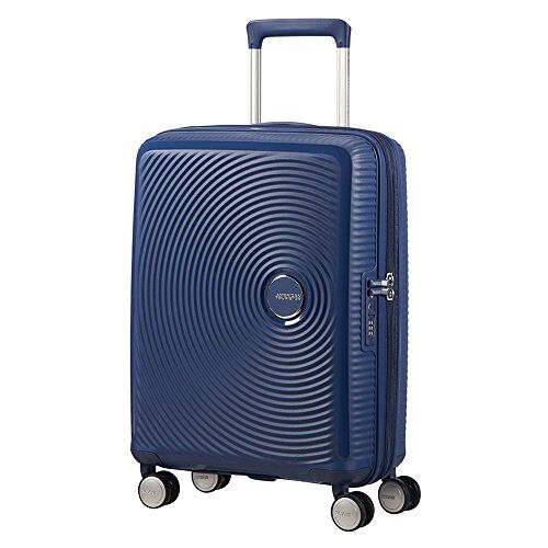 American Tourister Soundbox Spinner S Espandibile Bagaglio a Mano, Spinner S (55 cm 41 Litri), Blu (Midnight Navy)