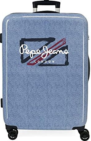 Pepe Jeans Valigia Digitale Media Blu 48 x 68 x 26 cm Serratura Laterale ABS Rigida, 70L 3 kg 4 Ruote Doppie