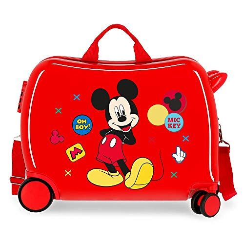 Disney Enjoy the Day Valigia per Bambini, 38 cm, Rosso