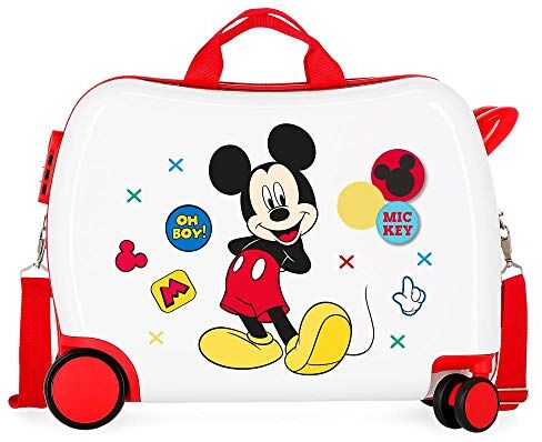 Disney Enjoy the Day Valigia per Bambini, 38 cm, Bianco